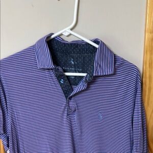 Tailorbyrd Purple Polo Shirt Classic Striped Knit